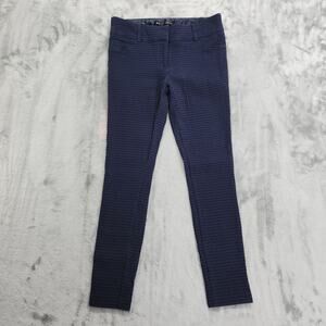 Maurices Pants Womens 9/10 Blue Purple Patterned Textured‎ Stretch Ponte Skinny